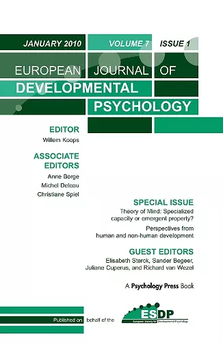 Theory of Mind: Specialized Capacity or Emergent Property? Perspectives from Non-human and Human Development cover