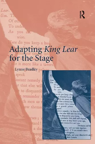 Adapting King Lear for the Stage cover