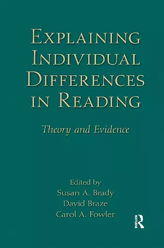 Explaining Individual Differences in Reading cover