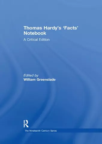 Thomas Hardy’s ‘Facts’ Notebook cover