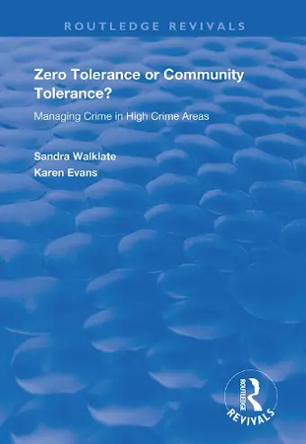 Zero Tolerance or Community Tolerance? cover