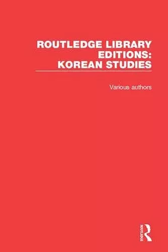 Routledge Library Editions: Korean Studies cover