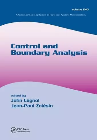 Control and Boundary Analysis cover