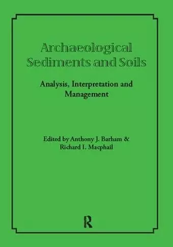 Archaeological Sediments and Soils cover