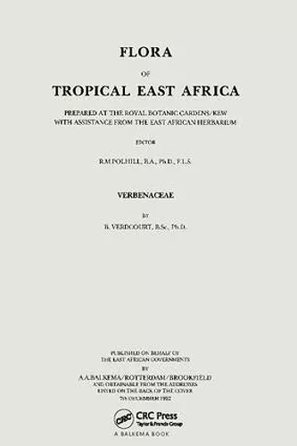 Flora of Tropical East Africa - Verbenaceae (1992) cover