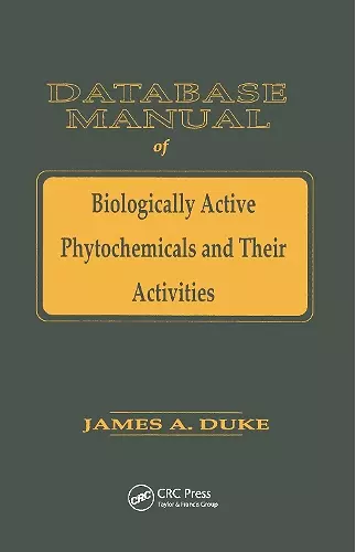 Database of Biologically Active Phytochemicals & Their Activity cover