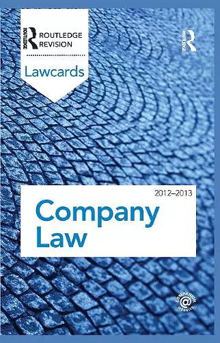 Company Lawcards 2012-2013 cover