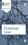 Criminal Lawcards 2012-2013 cover