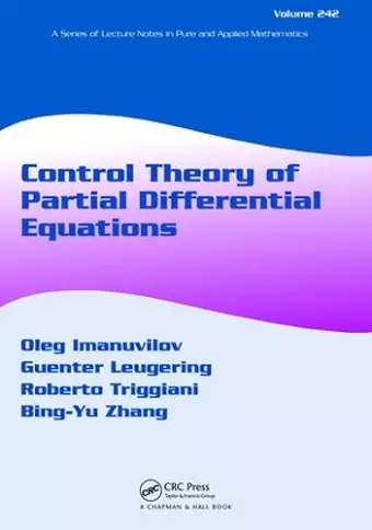 Control Theory of Partial Differential Equations cover