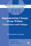 Implementing Change from Within in Universities and Colleges cover