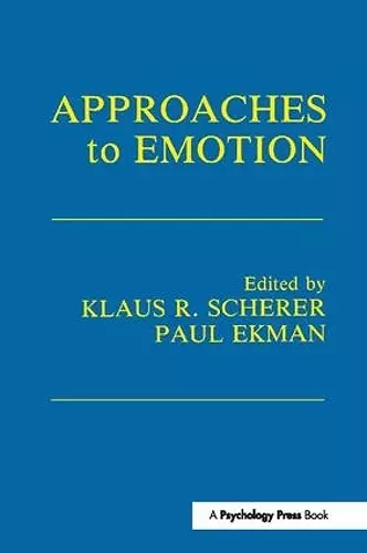 Approaches To Emotion cover