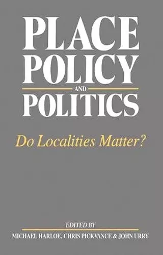 Place, Policy and Politics cover