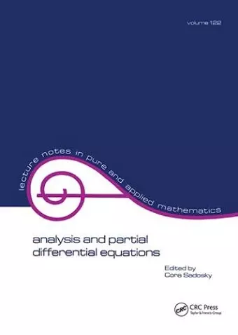 Analysis and Partial Differential Equations cover