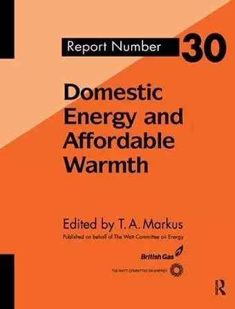 Domestic Energy and Affordable Warmth cover