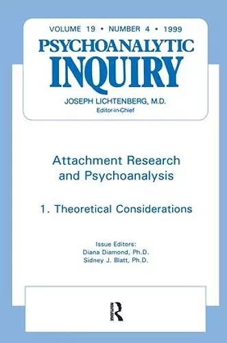 Attachment Research and Psychoanalysis cover