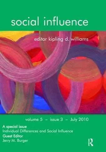 Individual Differences and Social Influence cover