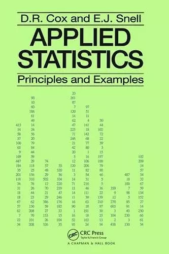 Applied Statistics - Principles and Examples cover