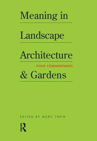 Meaning in Landscape Architecture and Gardens cover