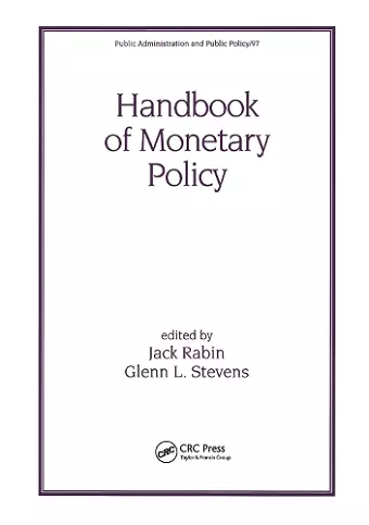 Handbook of Monetary Policy cover