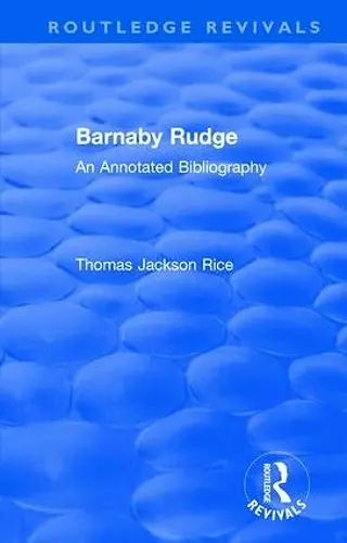 Routledge Revivals: Barnaby Rudge (1987 ) cover