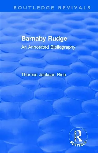 Routledge Revivals: Barnaby Rudge (1987 ) cover
