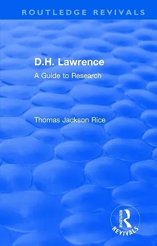 D.H. Lawrence cover