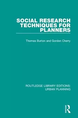 Social Research Techniques for Planners cover