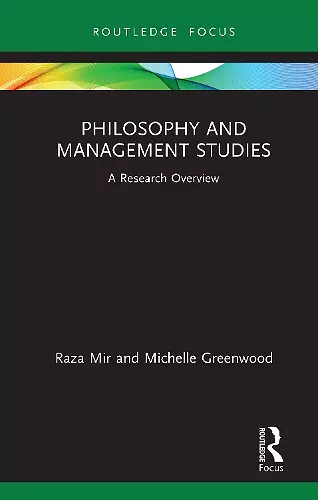 Philosophy and Management Studies cover