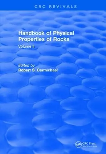 Handbook of Physical Properties of Rocks (1982) cover