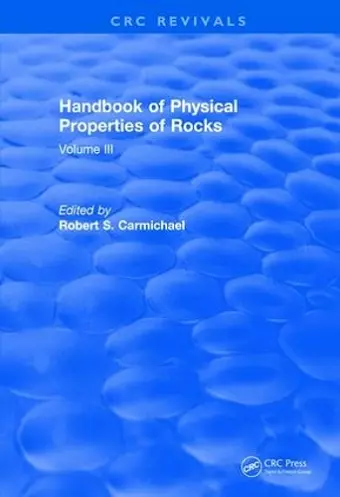 Handbook of Physical Properties of Rocks (1984) cover