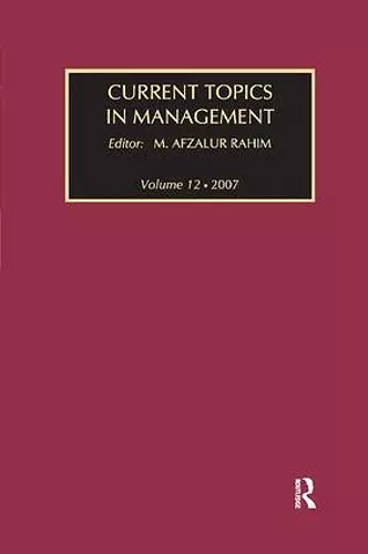 Current Topics in Management cover