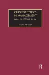 Current Topics in Management cover