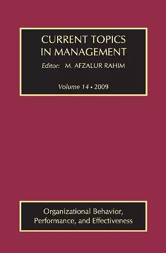 Current Topics in Management cover