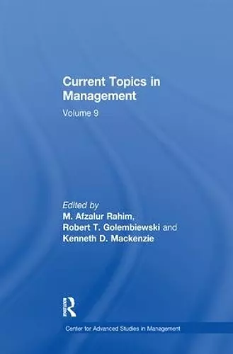 Current Topics in Management cover