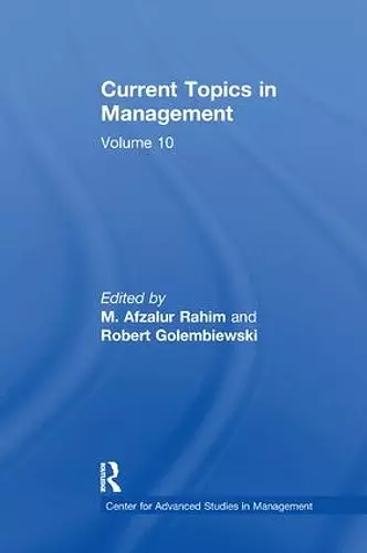 Current Topics in Management cover