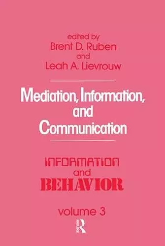 Mediation, Information, and Communication cover