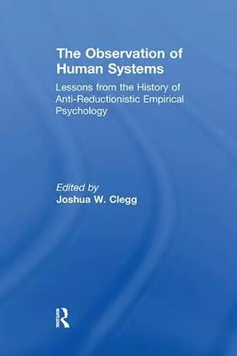 The Observation of Human Systems cover