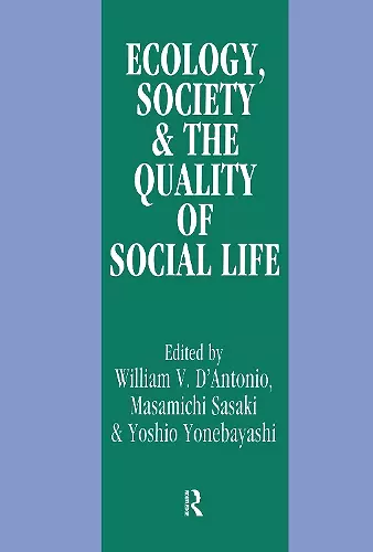 Ecology, World Resources and the Quality of Social Life cover