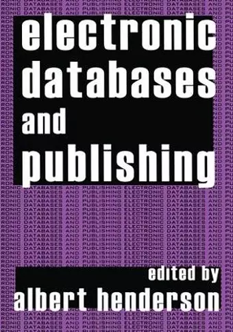 Electronic Databases and Publishing cover