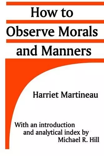 How to Observe Morals and Manners cover