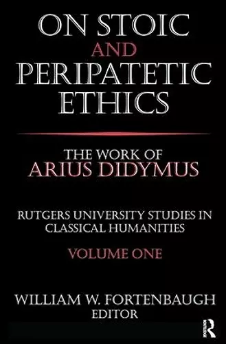 On Stoic and Peripatetic Ethics cover