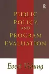 Public Policy and Program Evaluation cover