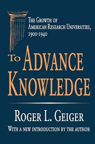 To Advance Knowledge cover