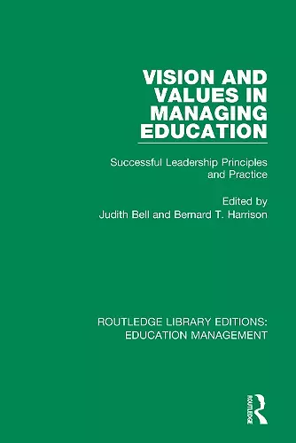 Vision and Values in Managing Education cover