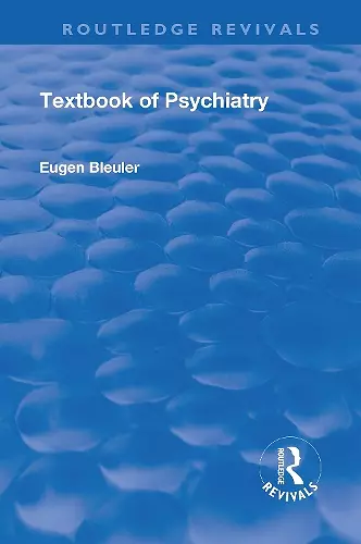 Revival: Textbook of Psychiatry (1924) cover