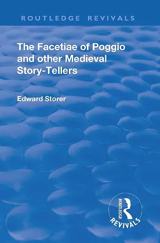 Revival: The Facetiae of Poggio and Other Medieval Story-tellers (1928) cover