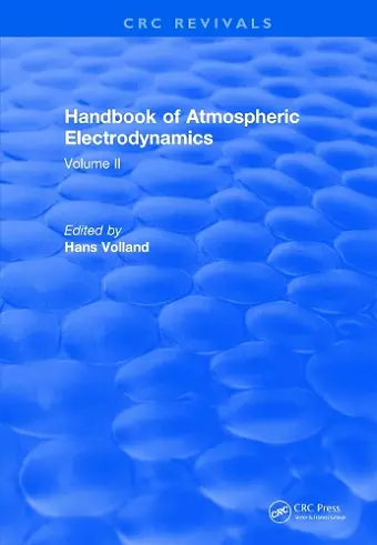 Handbook of Atmospheric Electrodynamics (1995) cover