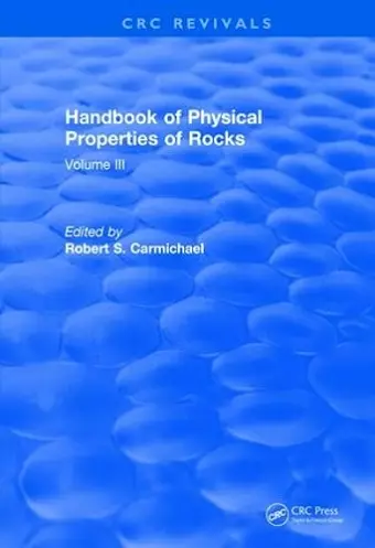 Handbook of Physical Properties of Rocks (1984) cover