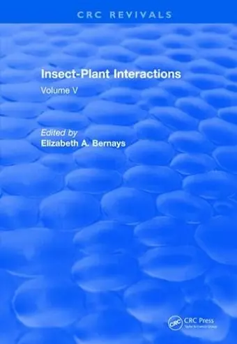 Insect-Plant Interactions (1993) cover