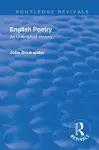 Revival: English Poetry: An unfinished history (1938) cover